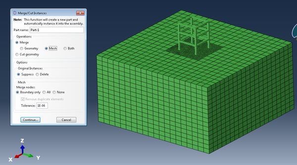 mesh of Assembly in Abaqus